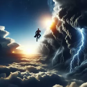 Rise above the storm and you will find the sunshine.