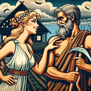 Do not let a flattering woman coax and wheedle you and deceive you: she is after your barn. - Hesiod