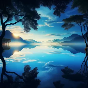 Only the still water reflects the sky(Taoist Paradox).