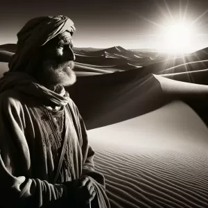 Desert Monk Saying: In the desert, the silence is not empty it is filled with judgment.