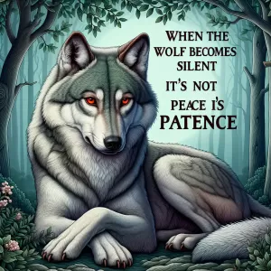 Old Georgian Saying: When the wolf becomes silent, itโs not peace itโs patience.