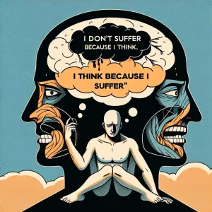 Cioran: I don’t suffer because I think   I think because I suffer.
