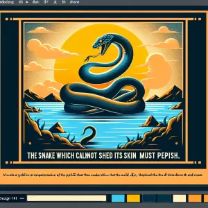 Nietzsche: The snake which cannot shed its skin must perish.