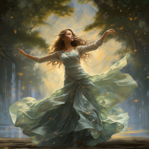 Dance like the wind among the trees, and let your spirit soar like a leaf