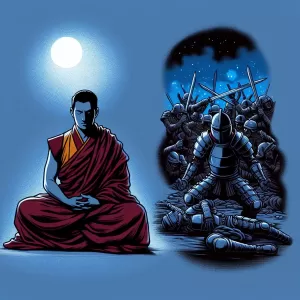 Tibetan Saying: The man who fights his thoughts loses both sleep and battle.