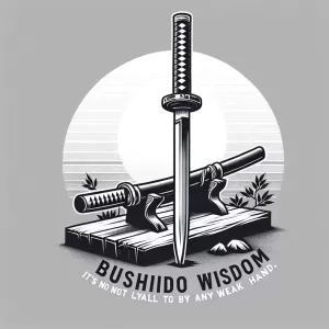 Bushido Wisdom: The blade is not loyal to the weak hand.