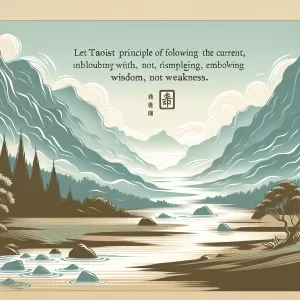 Taoist Fragment: To follow the current is not weakness but wisdom.