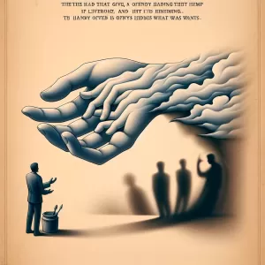 Armenian Saying: The hand that gives often hides what it wants.