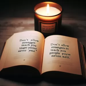 Don't allow strangers to teach you to hate people you've never met.