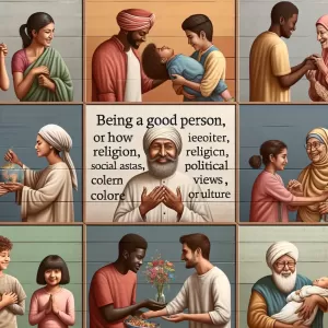 Being a good person isn’t determined by your religion, social status, race, skin color, political views, or culture. It’s defined by how you treat others.