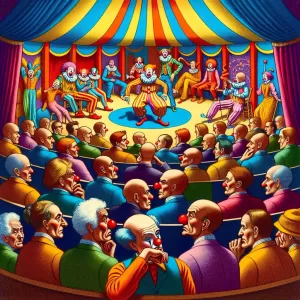 Don't fault clowns for being clowns; instead, reflect on why you chose to attend the circus.