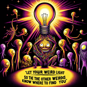 Let your weird light shine bright, so the other weirdos know where to find you.