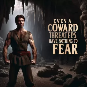 Even a coward threatens when he has nothing to fear.