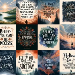1. Choose a job you love, and you will never have to work a day in your life. - Confucius

2. Success is not the key to happiness. Happiness is the key to success. If you love what you are doing, you will be successful. - Albert Schweitzer

3. Your work is going to fill a large part of your life, and the only way to be truly satisfied is to do what you believe is great work. And the only way to do great work is to love what you do. - Steve Jobs

4. The only way to achieve the impossible is to believe it is possible. - Charles Kingsleigh

5. The future depends on what you do today. - Mahatma Gandhi

6. Believe you can and you’re halfway there. - Theodore Roosevelt

7. Do not wait; the time will never be 'just right.' Start where you stand, and work with whatever tools you may have at your command, and better tools will be found as you go along. - George Herbert

8. Don't watch the clock; do what it does. Keep going. - Sam Levenson

9. The only place where success comes before work is in the dictionary. - Vidal Sassoon

10. Love what you do and work will feel like play. - Anonymous
