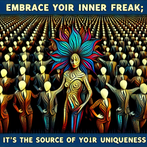 Embrace your inner freak; it's the source of your uniqueness.