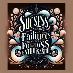 Success is walking from failure to failure with no loss of enthusiasm. - Winston Churchill