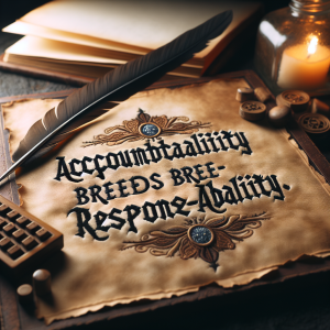 Accountability breeds response-ability. – Stephen Covey