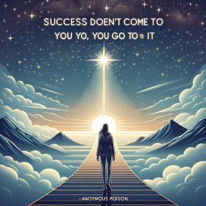 Success doesn't come to you, you go to it. – Marva Collins