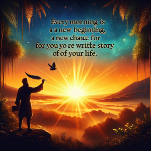 Every morning is a new beginning, a new chance for you to rewrite the story of your life. - Tina Su