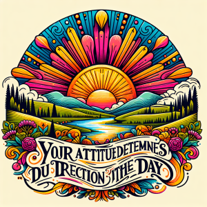 Good morning! Remember: your attitude determines your direction for the day.