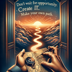 Don't wait for opportunity. Create it. Make your own path.