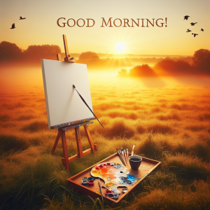 Every morning is a blank canvas... it is whatever you make out of it. Good morning!