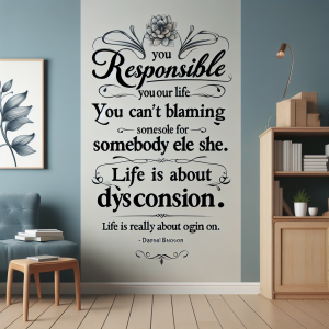 You are responsible for your life. You can't keep blaming somebody else for your dysfunction. Life is really about moving on. - Oprah Winfrey