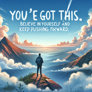 You've got this. Believe in yourself and keep pushing forward.
