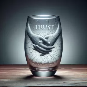 Trust is like glass: once shattered, it may hold its shape, but the cracks will always be visible.