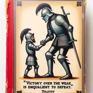 Tolstoy: Victory over the weak is equivalent to defeat.