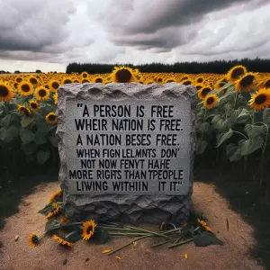 Hans Freyer: A person is free when their nation is free. A nation is free when foreign elements do not have more rights than the people living within it.