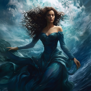 The strength of a woman is like an ocean's depth--majestic and boundless