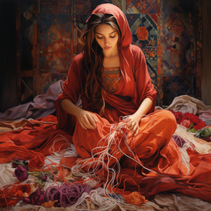 Women are the threads weaving the fabric of society with threads of love and compassion