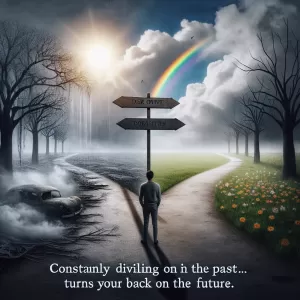 Constantly dwelling on the past turns your back on the future. – Franz Kafka.