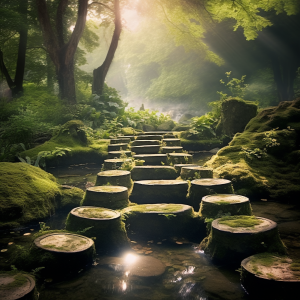 Challenges are the stepping stones that lead us to the gardens of growth.