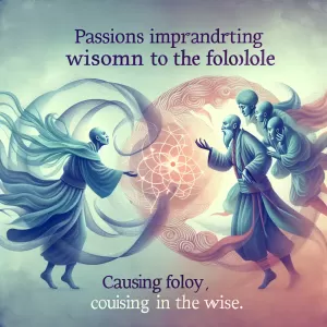 Passions give wisdom to the foolish and foolishness to the wise. (Seneca)