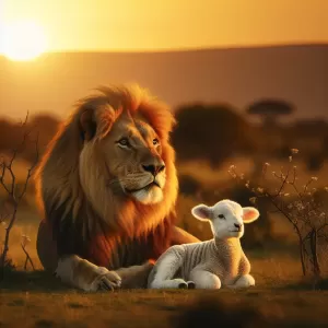 The lion and the lamb can lie down together, but the lamb won't get much sleep.