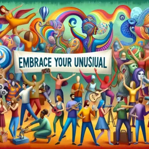 Embrace your unusual. It's your uniqueness that makes the world an interesting palette of freaky wonders.