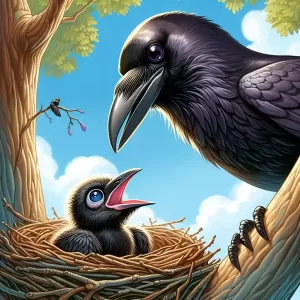 To a crow, its chick is the most beautiful.