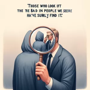 Those who look for the bad in people will surely find it. – Abraham Lincoln