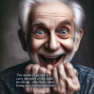 The secret of genius is to carry the spirit of the child into old age, which means never losing your enthusiasm. – Aldous Huxley