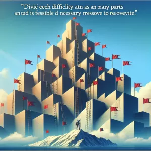 Divide each difficulty into as many parts as is feasible and necessary to resolve it. – René Descartes